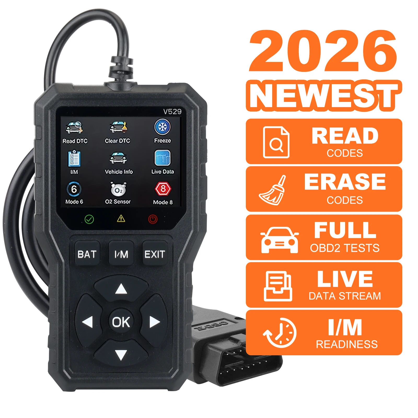 V529 OBD2 Diagnostic Scanner Auto Car Code Reader And Scanner Vehicles' Health Inspection Tool
V529 OBD2 Diagnostic Scanner Auto Car Code Reader And Scanner Vehicles' Health Inspection Tool