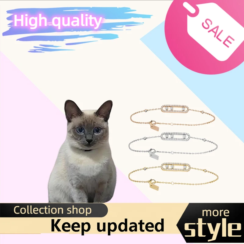 Cat accessories 2025 hot sale s925 gold silver geometric diamond mobile three diamond light luxury bracelet female gift
Cat accessories 2025 hot sale s925 gold silver geometric diamond mobile three diamond light luxury bracelet female gift