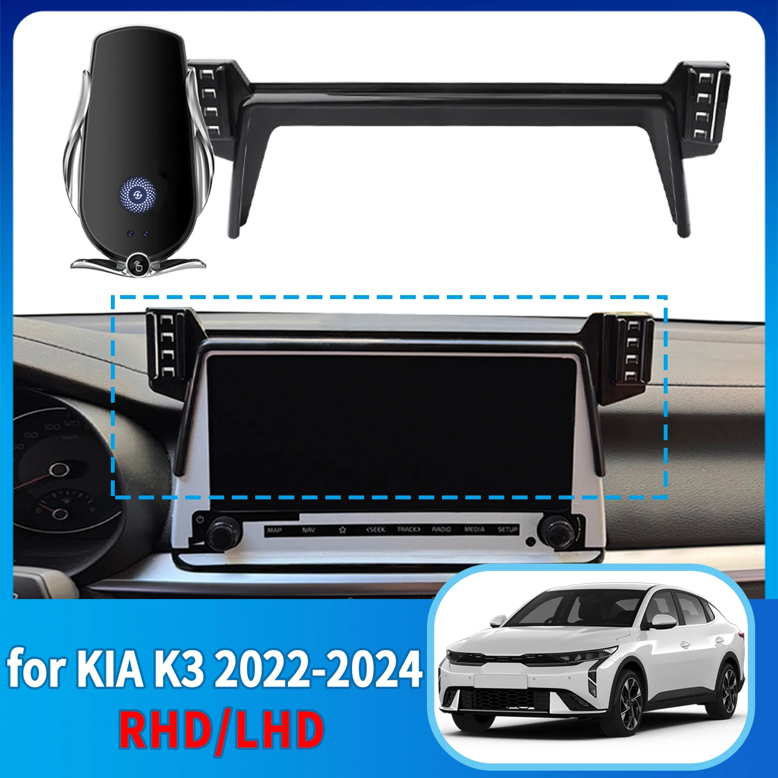fit for KIA K3 2022 2023 2024 RHD/LHD Anti-Shake Screen Base Phone Holder Mount Stand Dedicated Car accessoires
fit for KIA K3 2022 2023 2024 RHD/LHD Anti-Shake Screen Base Phone Holder Mount Stand Dedicated Car accessoires
