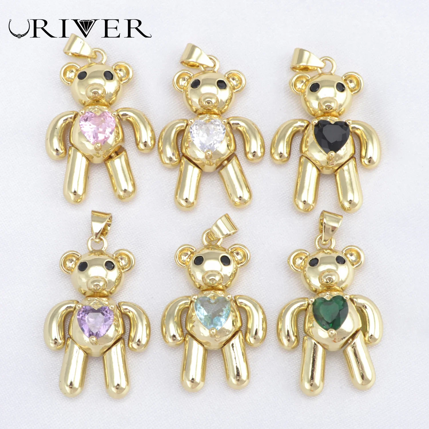 Bear Pendants for Women Heart Shaped Zircon Unicorn Cat Pegasus Charms Hand Feet Can Move Cute DIY Necklace Accessorie Jewelry
Bear Pendants for Women Heart Shaped Zircon Unicorn Cat Pegasus Charms Hand Feet Can Move Cute DIY Necklace Accessorie Jewelry