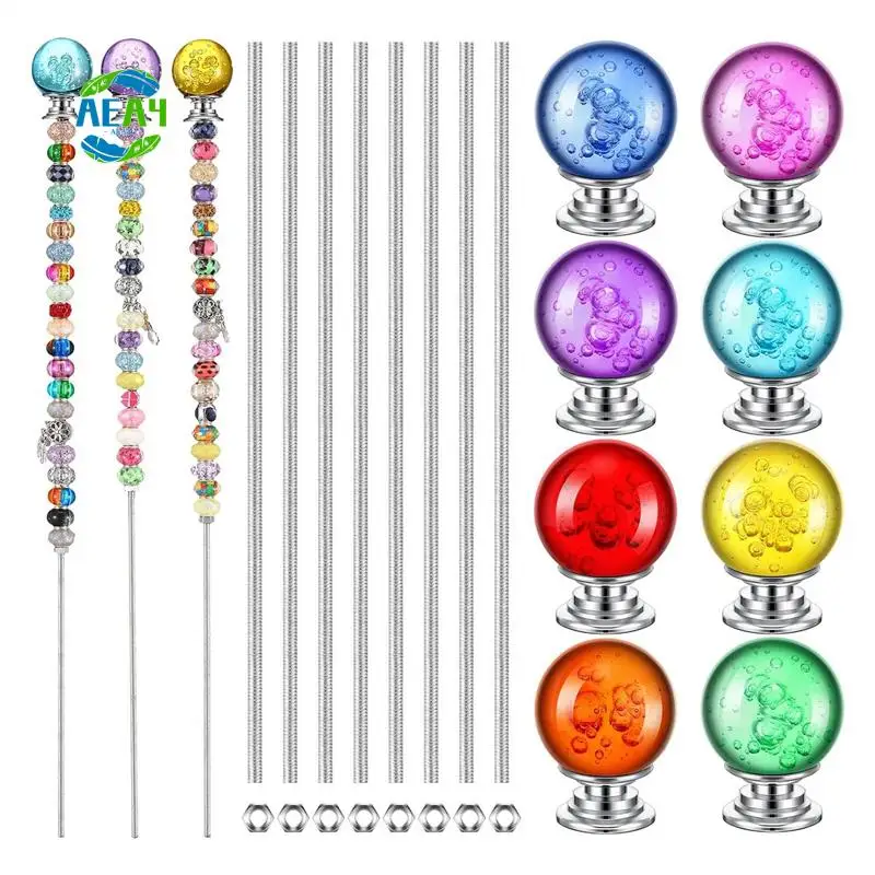 AEA4-DIY Garden Beaded Stakes Wands Kit Include 8 Pcs 8/32 Inch 12 Inch Threaded Rods, 8 Pcs Hex Nuts And 8 Diamond Stopper
AEA4-DIY Garden Beaded Stakes Wands Kit Include 8 Pcs 8/32 Inch 12 Inch Threaded Rods, 8 Pcs Hex Nuts And 8 Diamond Stopper