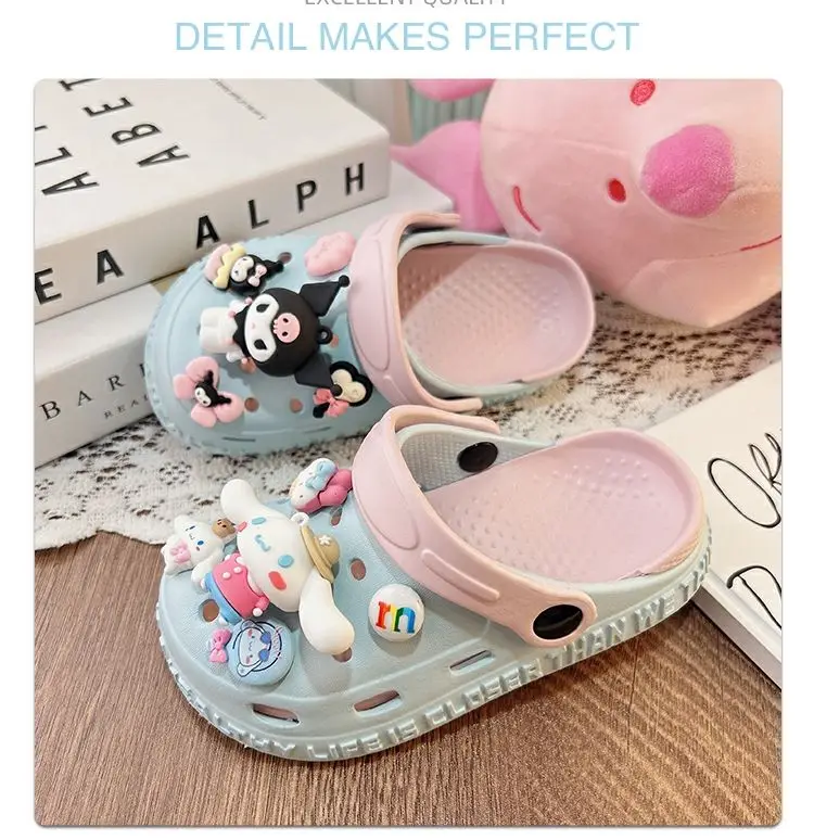 My Melody Cinnamoroll Kuromi Eva Slippers Cartoon Cute Non-Slip Sole Sandals Women Outdoor Casual Slippers Girl Birthday Gift
My Melody Cinnamoroll Kuromi Eva Slippers Cartoon Cute Non-Slip Sole Sandals Women Outdoor Casual Slippers Girl Birthday Gift