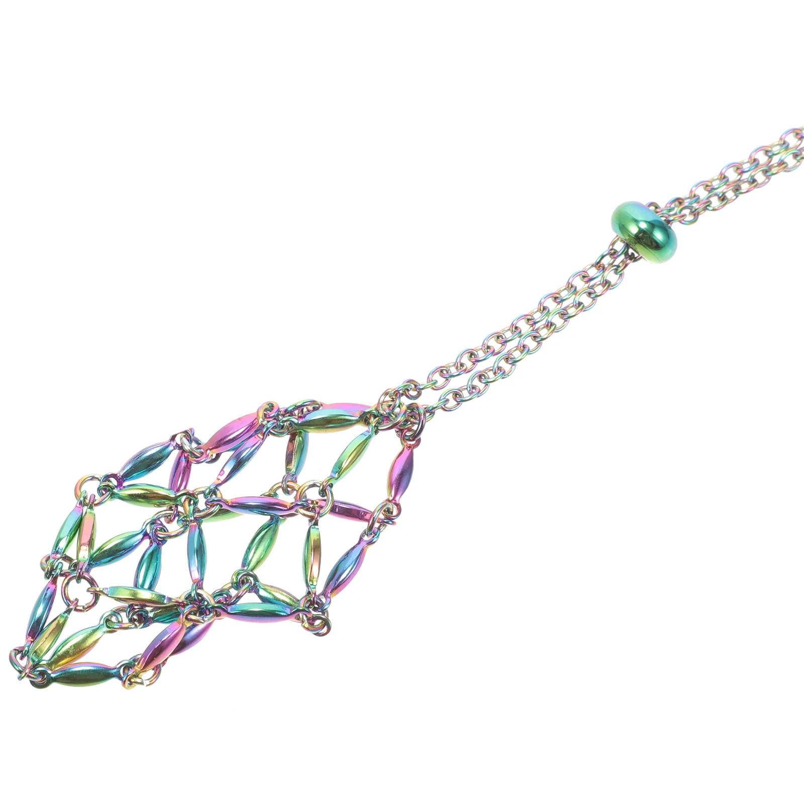 Necklace Color Block Design Cage Pendants for Crystals Stainless Steel Adjustable Colorful Miss 
Necklace Color Block Design Cage Pendants for Crystals Stainless Steel Adjustable Colorful Miss