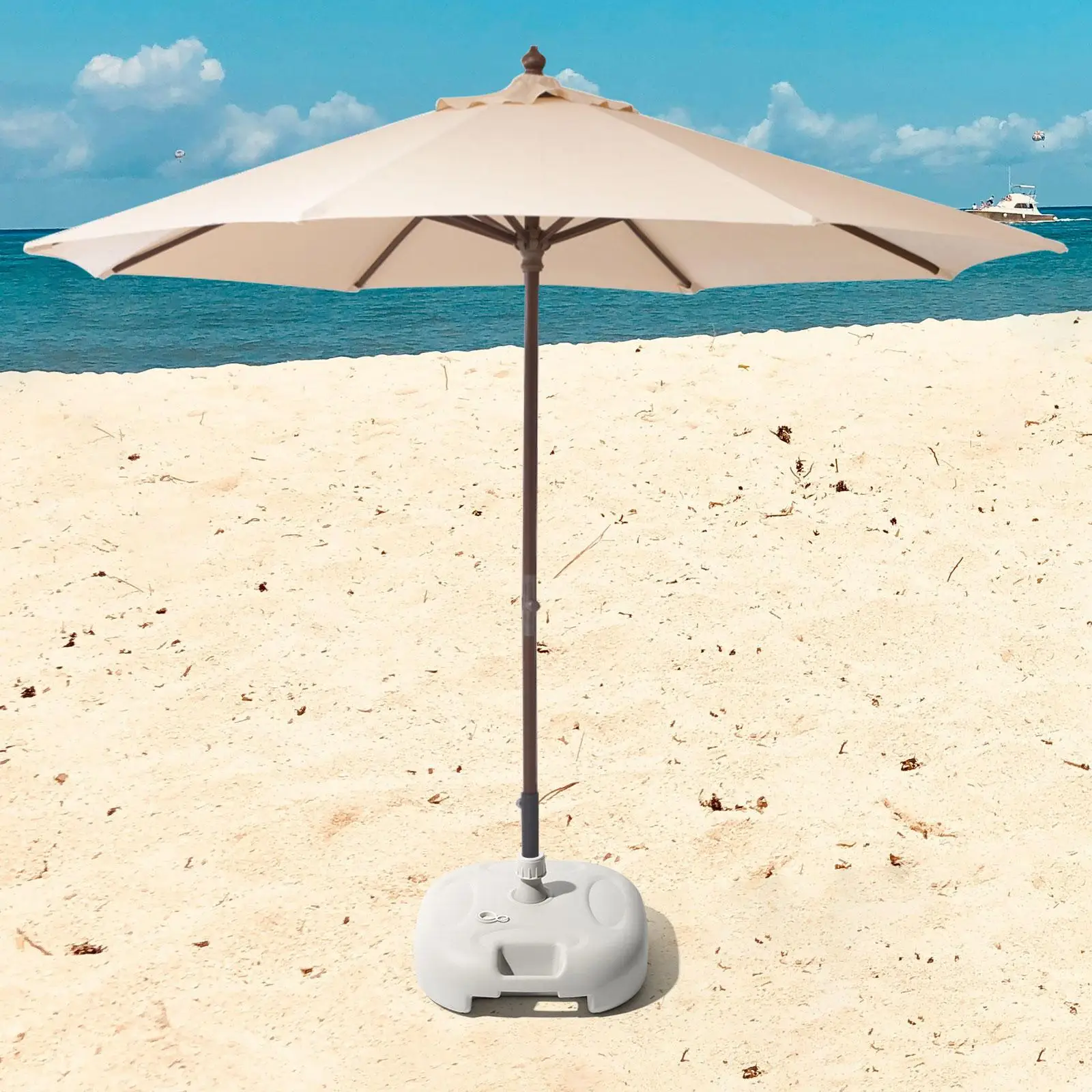 Large Capacity Patio Umbrella Base Plastic Water Sand Weight Holder Outdoor Accessory for Beach Terrace
Large Capacity Patio Umbrella Base Plastic Water Sand Weight Holder Outdoor Accessory for Beach Terrace