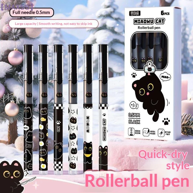 6PCS Black Cat Direct Liquid Rollerball Pen With Mini Needle Smooth Writing Non-Stop Ink Fast Drying And Easy-to-Write 【MAX-55】
6PCS Black Cat Direct Liquid Rollerball Pen With Mini Needle Smooth Writing Non-Stop Ink Fast Drying And Easy-to-Write 【MAX-55】