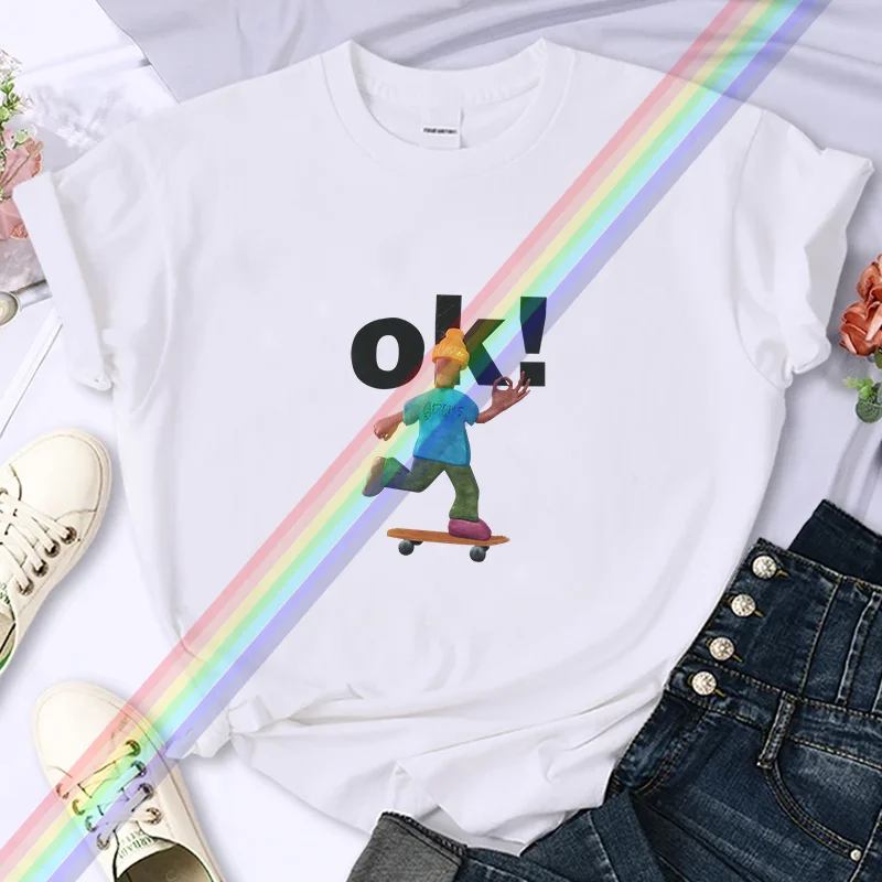 Luxury Brand High-Quality Summer Ok Boy Printing For Women's T-shirt 100%Cotton Casual Oversized Y2k Personality Sleeve O-neck
Luxury Brand High-Quality Summer Ok Boy Printing For Women's T-shirt 100%Cotton Casual Oversized Y2k Personality Sleeve O-neck