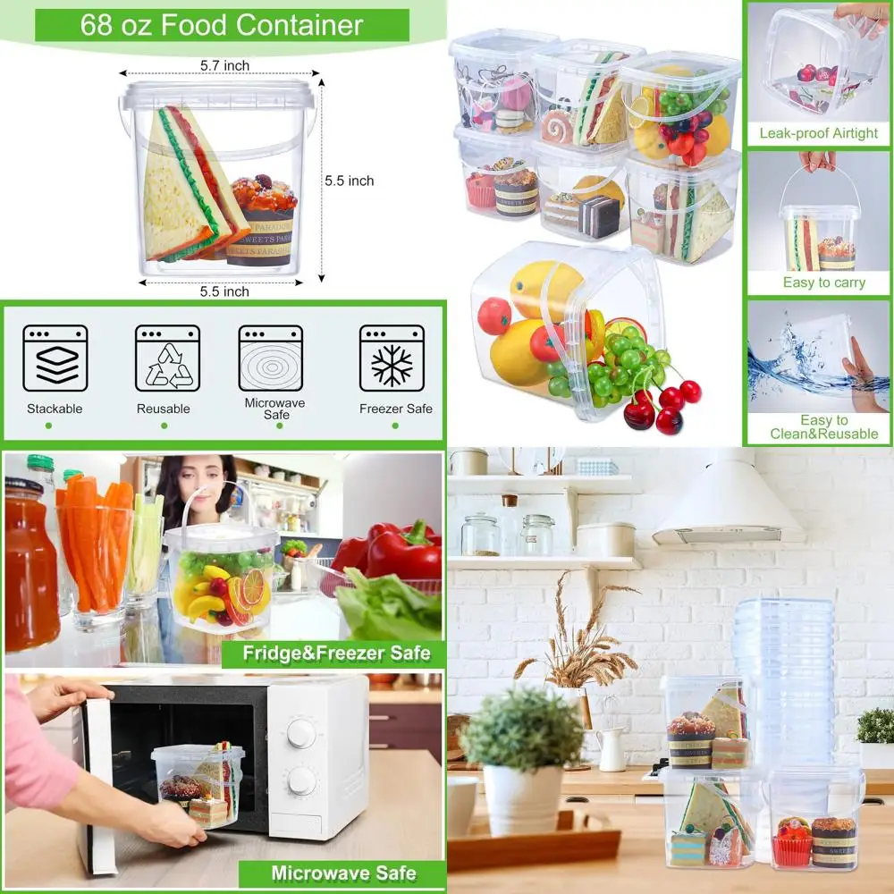 Прозрачные герметичные квадратные контейнеры для гастрономов на 68 унций с крышками, упаковка из 75 штук для хранения продуктов, приготовления пищевых продуктов, морозильной камеры, использования на кухне и в ресторане.
Прозрачные герметичные квадратные контейнеры для гастрономов на 68 унций с крышками, упаковка из 75 штук для хранения продуктов, приготовления пищевых продуктов, морозильной камеры, использования на кухне и в ресторане.