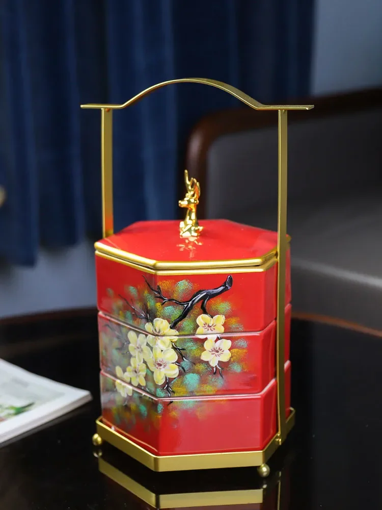 New Chinese Zen metal portable home coffee table, pastry box, fruit box decoration, storage refreshments, creative ornaments
New Chinese Zen metal portable home coffee table, pastry box, fruit box decoration, storage refreshments, creative ornaments