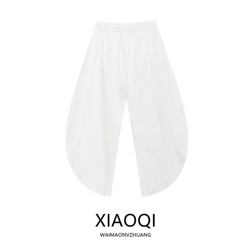 Summer New Women's Linen Pants Belted Design Split Casual Trousers Mid-Waist Natural Waist Style European Fashion Ladies
Summer New Women's Linen Pants Belted Design Split Casual Trousers Mid-Waist Natural Waist Style European Fashion Ladies