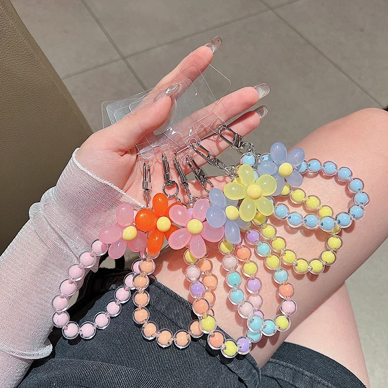 Colorful Lanyard Bow Heart Beaded Bracelet Flower Phone Charm Pearl Mobile Phone Wrist Strap Crystal Anti-Lost Chains 
Colorful Lanyard Bow Heart Beaded Bracelet Flower Phone Charm Pearl Mobile Phone Wrist Strap Crystal Anti-Lost Chains