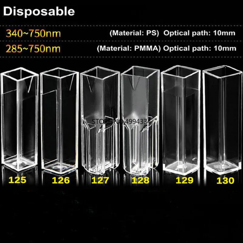 100Pcs/Lot 6 Different Type 4.5ml/1.5ml 10mm Plastic Fluorometer Cuvette, Plastic Colorizer
100Pcs/Lot 6 Different Type 4.5ml/1.5ml 10mm Plastic Fluorometer Cuvette, Plastic Colorizer