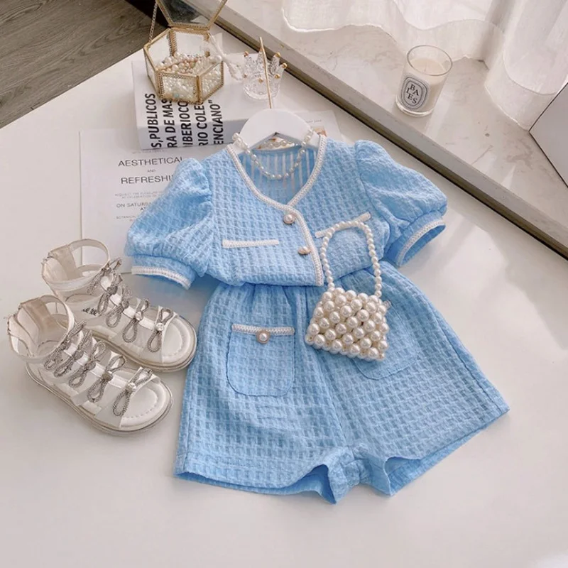Summer Baby Girls Stylish Single-Breasted Puff Sleeve Shirt+Loose High-waist Shorts School Kids 2PCS Sets Children Outfit 1-10Yr
Summer Baby Girls Stylish Single-Breasted Puff Sleeve Shirt+Loose High-waist Shorts School Kids 2PCS Sets Children Outfit 1-10Yr
