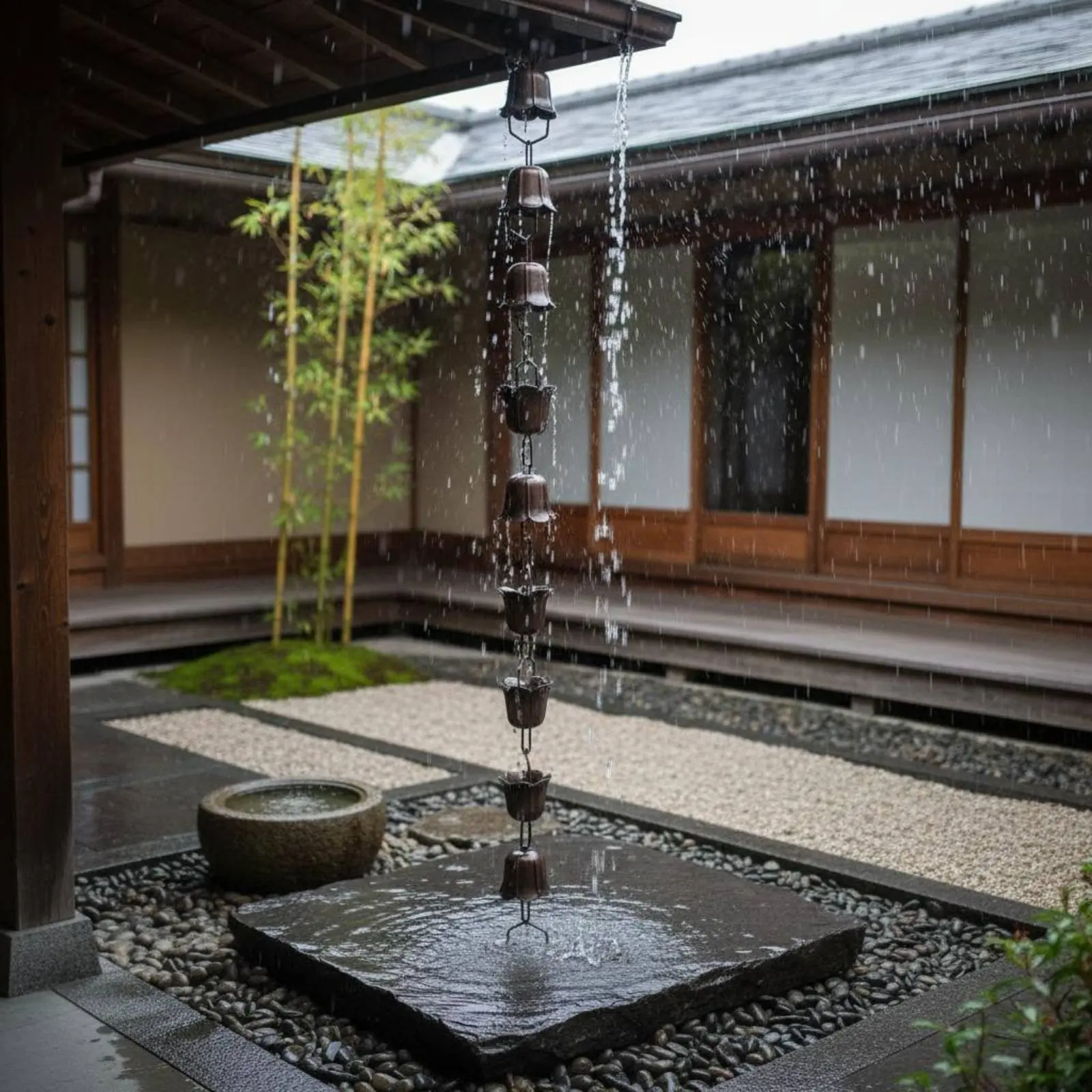 Rain Chain Artistic Design Japanese Design Rain Chain Downspout Substitute Weather Resistant Garden Hardware for Sunroom, Patio
Rain Chain Artistic Design Japanese Design Rain Chain Downspout Substitute Weather Resistant Garden Hardware for Sunroom, Patio