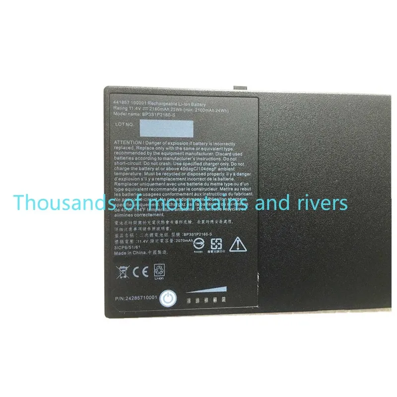 BP3S1P2160 BP3S1P2160-S Laptop Battery For Getac F110 Tablet Series G8M3X2 441857100001 P/N:24285710000 11.4V 2160mAh
BP3S1P2160 BP3S1P2160-S Laptop Battery For Getac F110 Tablet Series G8M3X2 441857100001 P/N:24285710000 11.4V 2160mAh