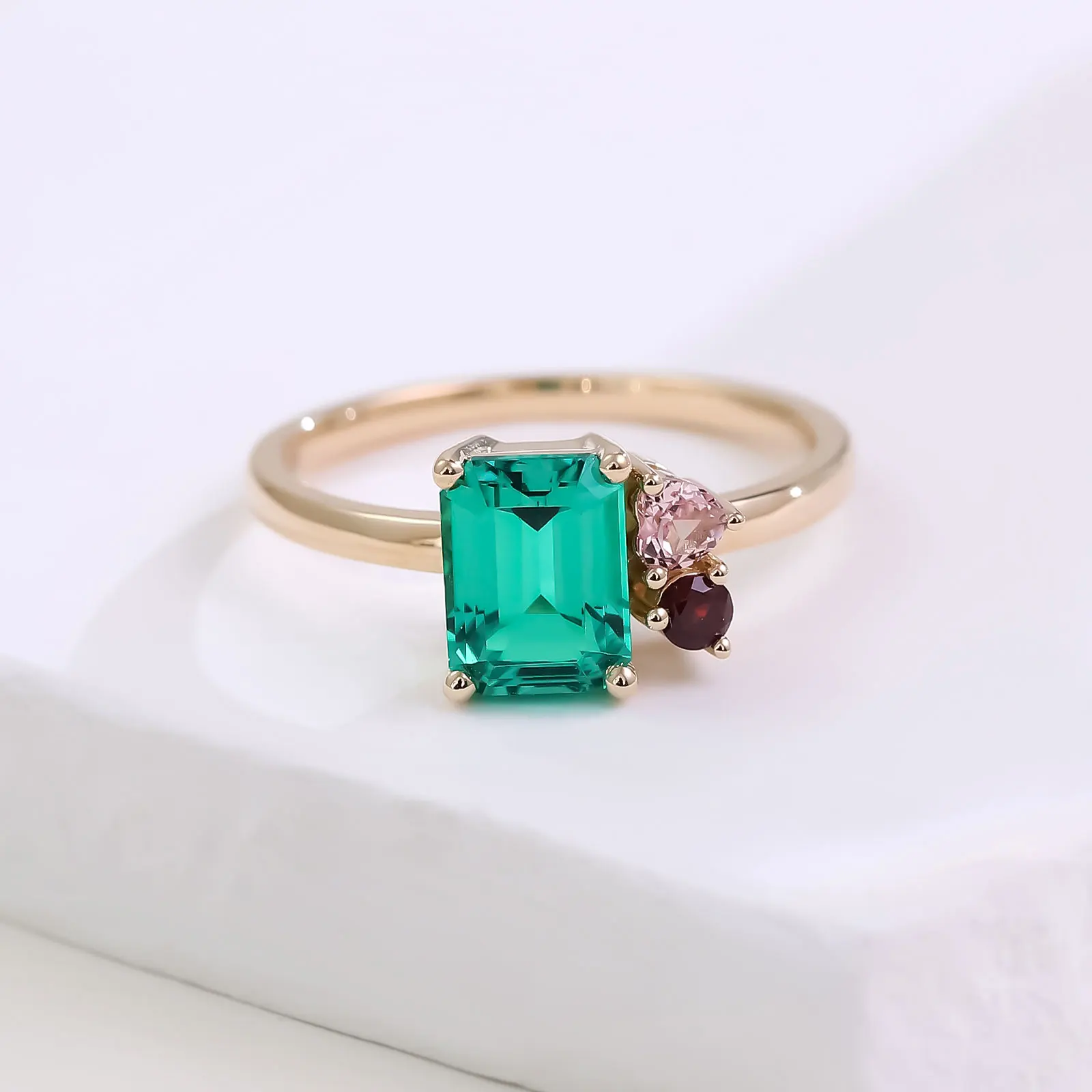 Provence Luxury trilogy ring three coloured Lab Gemstones 10K Solid Gold Wedding Band Engagement Band Personalized Custom
Provence Luxury trilogy ring three coloured Lab Gemstones 10K Solid Gold Wedding Band Engagement Band Personalized Custom