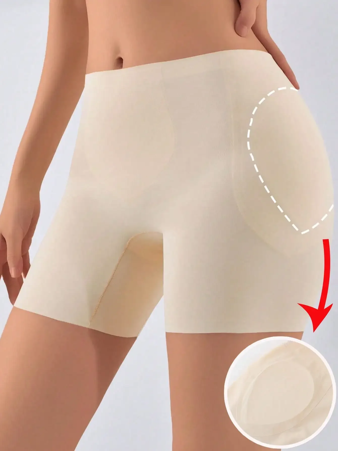 Seamless Padded Hip Enhancing Shapewear Briefs For Women, Icy Silk Thin Panties With Fixed Water-Drop Foam Pads
Seamless Padded Hip Enhancing Shapewear Briefs For Women, Icy Silk Thin Panties With Fixed Water-Drop Foam Pads
