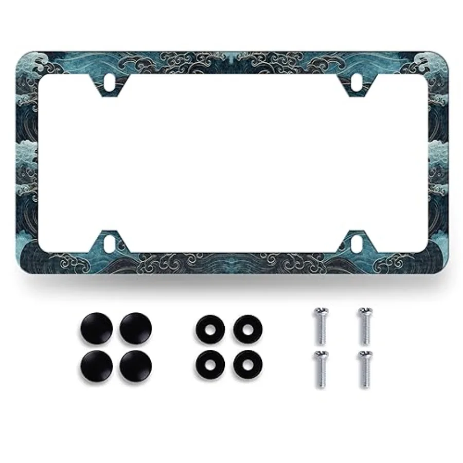 Ocean Wave License Plate Frame Blue Texture Japanese Traditional Waves Print License Plate Funny Stainless Steel Accessory Colo
Ocean Wave License Plate Frame Blue Texture Japanese Traditional Waves Print License Plate Funny Stainless Steel Accessory Colo