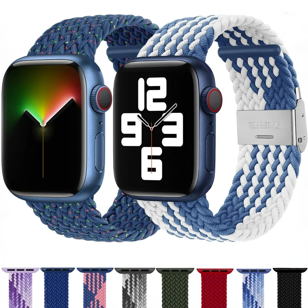 Braided Bracelet for Apple Watch Band 45mm 41mm 44mm 40mm 49mm 42mm 38mm Nylon Wristband for iWatch Series Ultra 9 8 7 6 5 3 SE
Braided Bracelet for Apple Watch Band 45mm 41mm 44mm 40mm 49mm 42mm 38mm Nylon Wristband for iWatch Series Ultra 9 8 7 6 5 3 SE