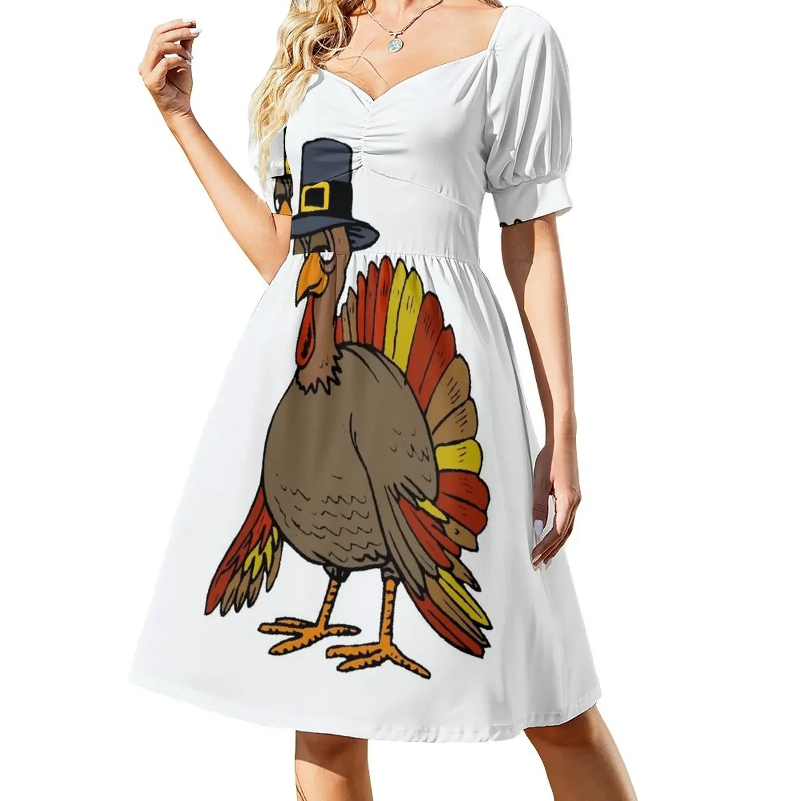 Thanksgiving Turkey Short-Sleeved Dress Women's summer suit ladies dresses for special occasion
Thanksgiving Turkey Short-Sleeved Dress Women's summer suit ladies dresses for special occasion