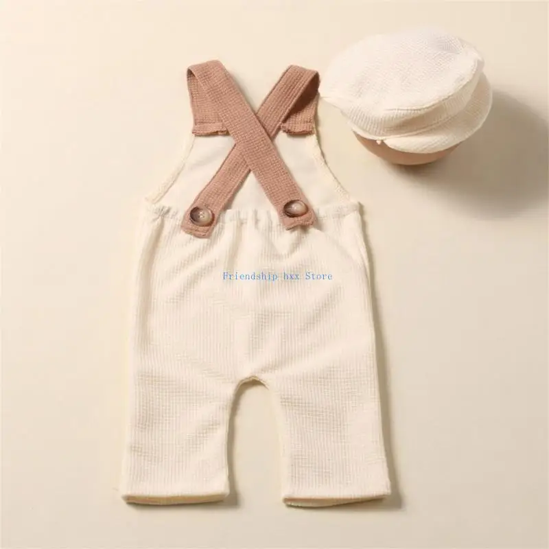 F1CB Infant Photography Props Hat & Suspender Pants Photo Suit Photostudio Props Universal Newborn Costume Shower Gift
F1CB Infant Photography Props Hat & Suspender Pants Photo Suit Photostudio Props Universal Newborn Costume Shower Gift
