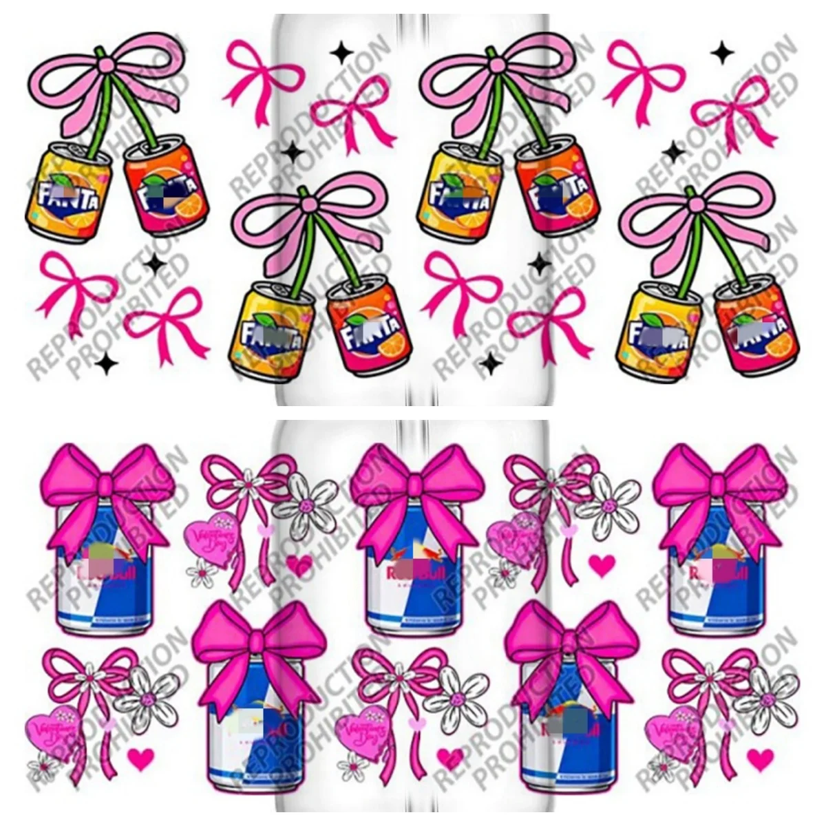 New Pink Bow Soda Drinks UVDTF Decals for 16oz Glass Adorable Designs UV DTF Cup Wraps Waterproof Transfer Stickers
New Pink Bow Soda Drinks UVDTF Decals for 16oz Glass Adorable Designs UV DTF Cup Wraps Waterproof Transfer Stickers