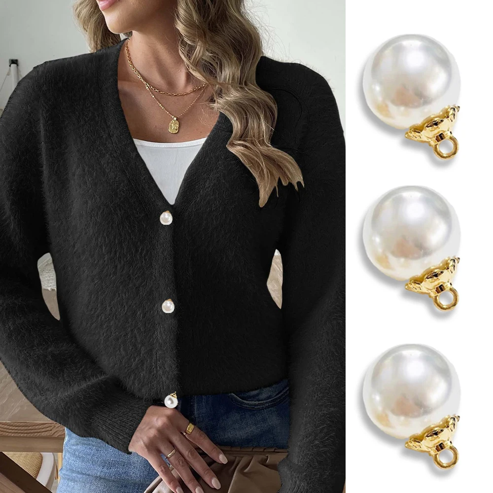 10 Pcs/Set Elegant High Grade Metal Flower Base Pearl Buttons, Suit Coat Shirt Decoration Pearl Hand Sewing Decorative Buttons
10 Pcs/Set Elegant High Grade Metal Flower Base Pearl Buttons, Suit Coat Shirt Decoration Pearl Hand Sewing Decorative Buttons
