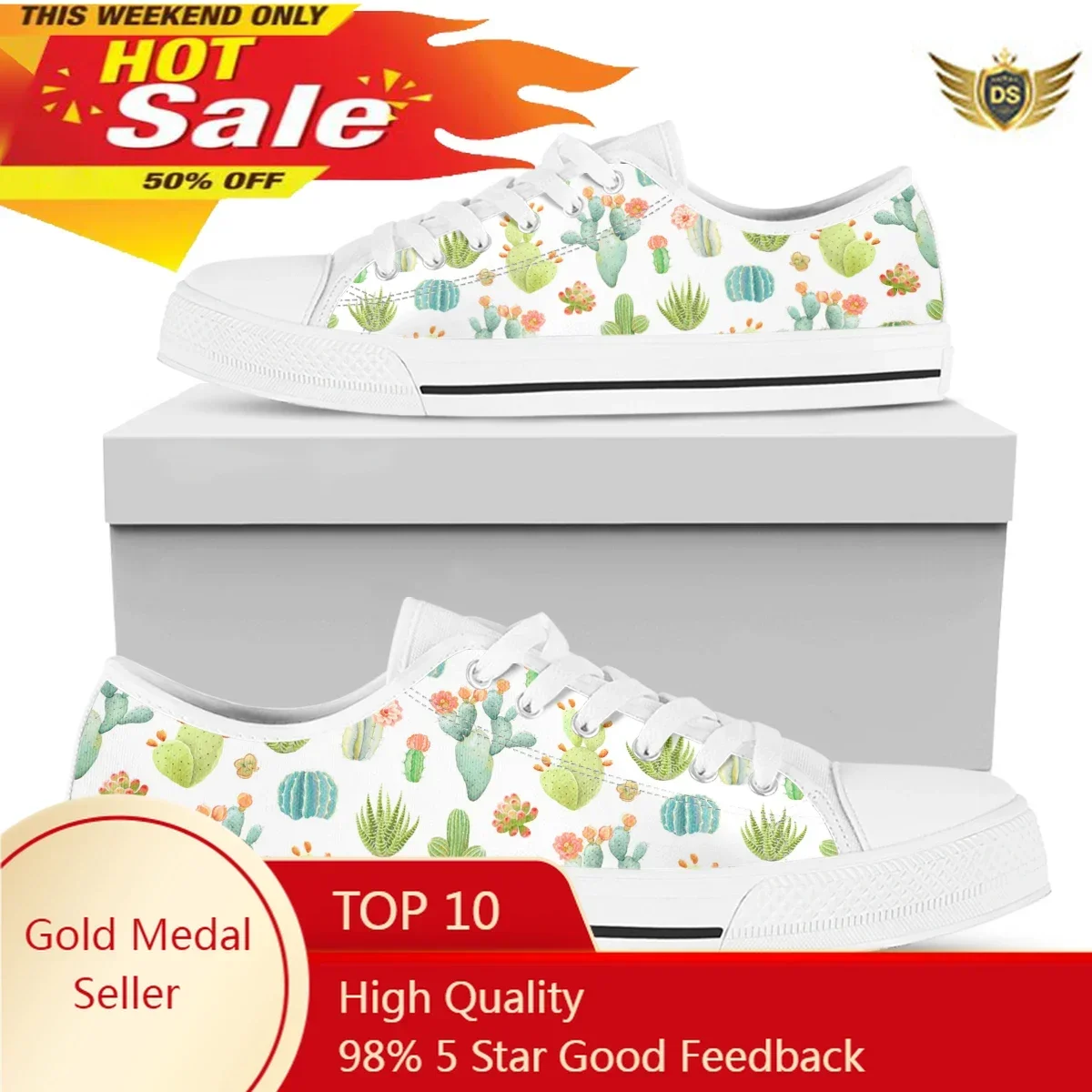 Cactus Pattern Prints Women Sneakers Canvas Shoes White Breathable Casual Sneakers Flats Lace Up Round Toe Vulcanize Shoes
Cactus Pattern Prints Women Sneakers Canvas Shoes White Breathable Casual Sneakers Flats Lace Up Round Toe Vulcanize Shoes
