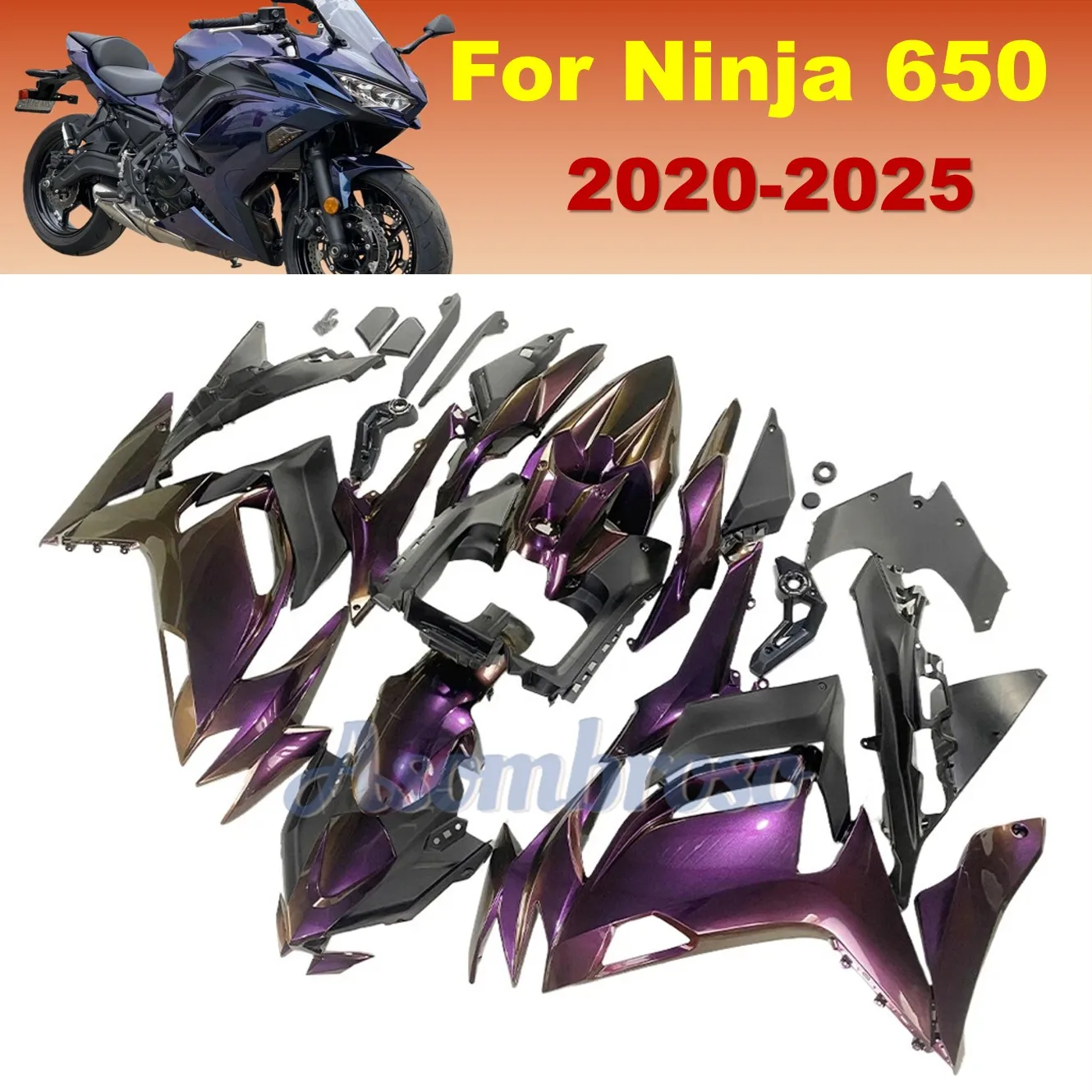 Chameleon Purple Gold Fairings For Ninja650 2020 2021 2022 2023 2024 2025 ER-6F 21-25 EX650 Motorcycle Plastic kit
Chameleon Purple Gold Fairings For Ninja650 2020 2021 2022 2023 2024 2025 ER-6F 21-25 EX650 Motorcycle Plastic kit