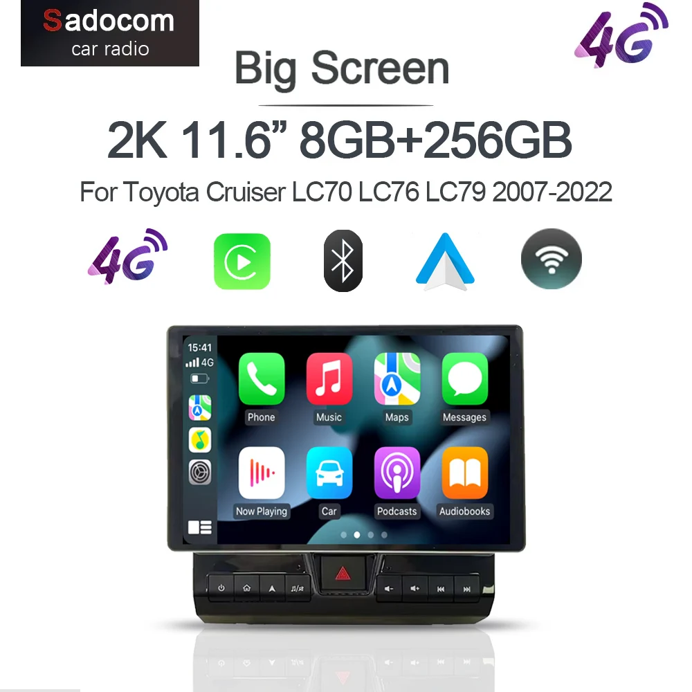 2K 2000*1200 11,2 "Carplay 8G + 256G Android 14 автомобильный плеер GPS WIFI стерео радио для Toyota Land Cruiser 70 76 75 LC70 LC76 LC75
2K 2000*1200 11,2 "Carplay 8G + 256G Android 14 автомобильный плеер GPS WIFI стерео радио для Toyota Land Cruiser 70 76 75 LC70 LC76 LC75