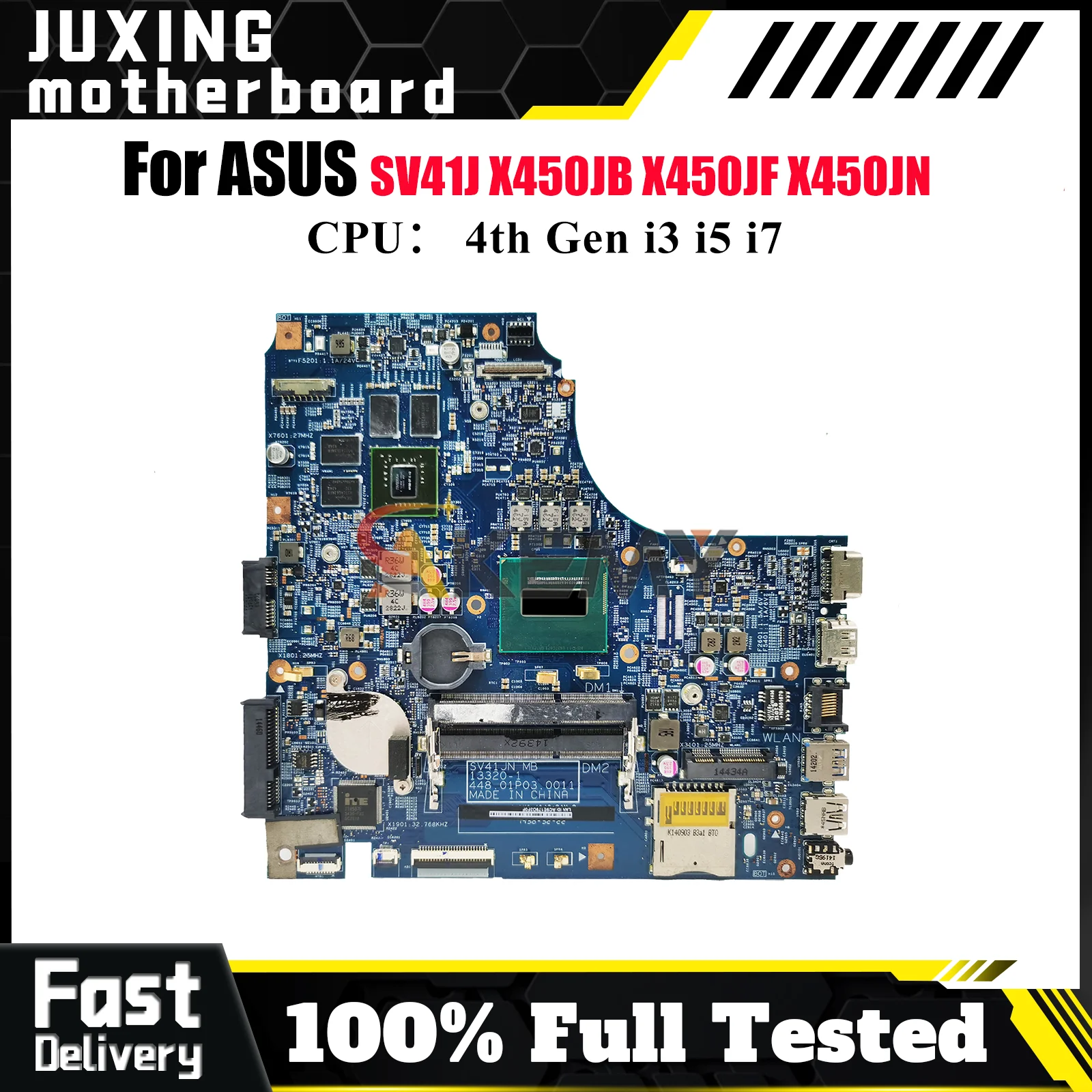 X450JN Материнская плата для ноутбука ASUS VivoBook X450JN X450JF A450J X450JB X450J K450J SV41J Материнская плата для ноутбука с процессором i3 i5 i7
X450JN Материнская плата для ноутбука ASUS VivoBook X450JN X450JF A450J X450JB X450J K450J SV41J Материнская плата для ноутбука с процессором i3 i5 i7