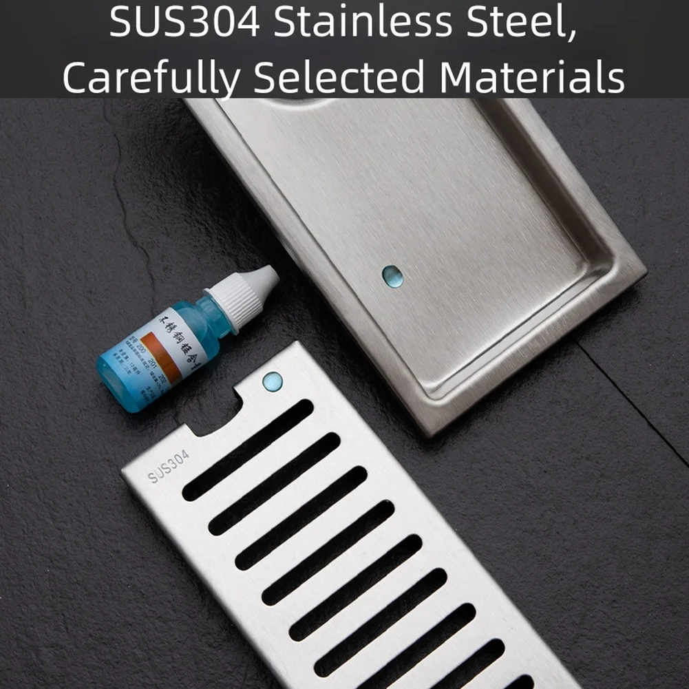 1 шт. длинный слив для душа, устойчивый к запаху, большая емкость, нержавеющая сталь 304, туалет, ванная комната, прямоугольный дренажный слив для пола
1 шт. длинный слив для душа, устойчивый к запаху, большая емкость, нержавеющая сталь 304, туалет, ванная комната, прямоугольный дренажный слив для пола