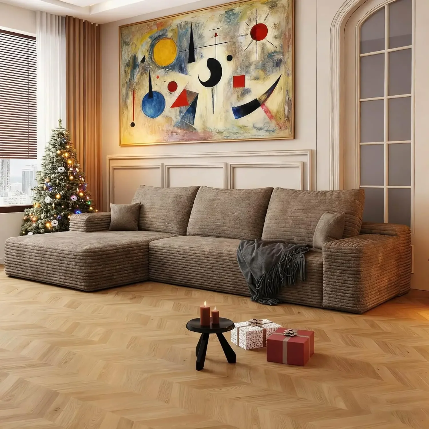 107.5" Cloud Modular Sectional Couches for Living Room and Apartment,Large L-Shape Boneless Couch Corduroy Compressed Sofa with
107.5" Cloud Modular Sectional Couches for Living Room and Apartment,Large L-Shape Boneless Couch Corduroy Compressed Sofa with