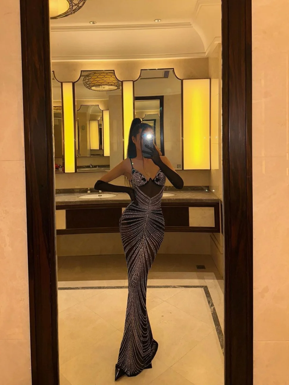 Sexy Evening Gown Women's New 2025 Bla High-End Heavy-Du Fi Tail Skirt Evening Dr High Waist Polyester Fiber
Sexy Evening Gown Women's New 2025 Bla High-End Heavy-Du Fi Tail Skirt Evening Dr High Waist Polyester Fiber
