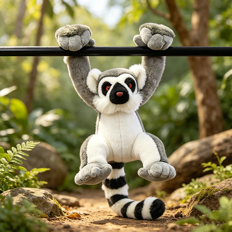 Lifelike Ring-tailed Lemur Plush Toy Lemur Catta Soft Stuffed Animal Doll Cute Animal Gift for Kids Ideal for Birthday Monkey
Lifelike Ring-tailed Lemur Plush Toy Lemur Catta Soft Stuffed Animal Doll Cute Animal Gift for Kids Ideal for Birthday Monkey