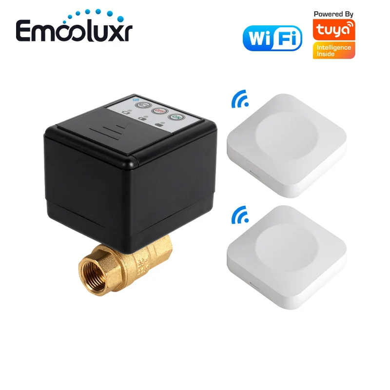 Home Security Water Leak Detector Tuya WiFi Smart Leakage Alarm Brass Valve DN15 DN20 DN25 With 2PCS Wireless Water Sensors
Home Security Water Leak Detector Tuya WiFi Smart Leakage Alarm Brass Valve DN15 DN20 DN25 With 2PCS Wireless Water Sensors