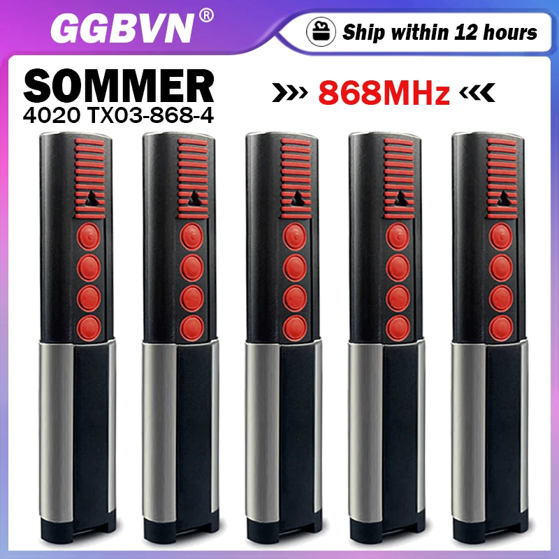 New SOMMER 868MHz Garage / Gate Remote Control For SOMMER 4020 TX03-868-4 4026 TX03-868-2 4031 TX08-868-4 4035 4011 4025 4021
New SOMMER 868MHz Garage / Gate Remote Control For SOMMER 4020 TX03-868-4 4026 TX03-868-2 4031 TX08-868-4 4035 4011 4025 4021