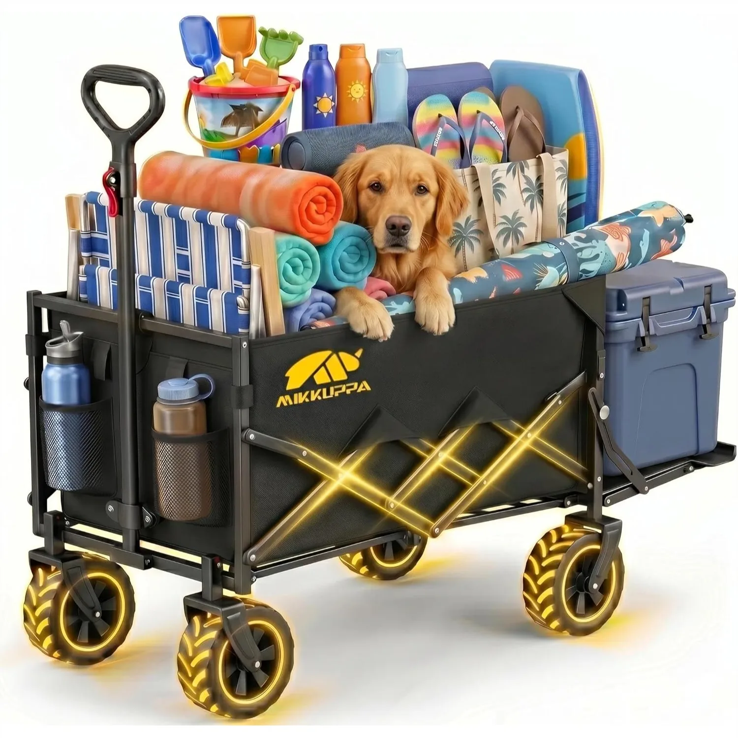 Foldable Wagon Cart with Drop-Down Tailgate, 180L 340LBS Utility Cart for Groceries, Camping, Beach
Foldable Wagon Cart with Drop-Down Tailgate, 180L 340LBS Utility Cart for Groceries, Camping, Beach