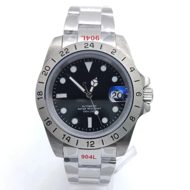 New best seller 39mm Fashion men's watch GMT display bezel NH35 automatic mechanical Sapphire Luminous waterproof
New best seller 39mm Fashion men's watch GMT display bezel NH35 automatic mechanical Sapphire Luminous waterproof