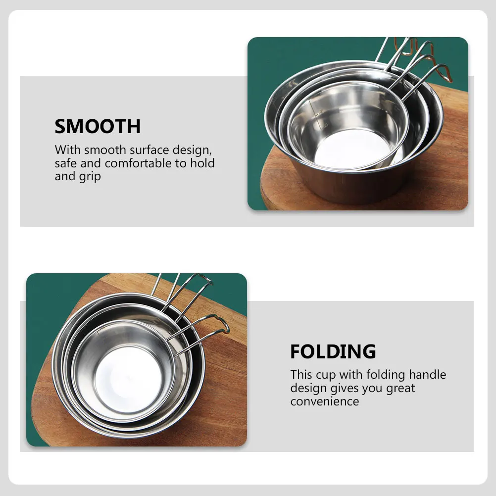 3 pcs Stainless Steel Water Cup Set 9 5cm 12cm 14cm Foldable Handle Coffee Tea Mug Drinking Glass Kitchen Bar Practical
3 pcs Stainless Steel Water Cup Set 9 5cm 12cm 14cm Foldable Handle Coffee Tea Mug Drinking Glass Kitchen Bar Practical