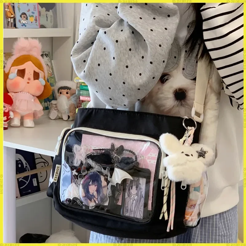Versatile Trendy Transparent Simple Crossbody Bag For Girls Large Capacity School Shoulder Bag Comfortable And Texture Ita Bag
Versatile Trendy Transparent Simple Crossbody Bag For Girls Large Capacity School Shoulder Bag Comfortable And Texture Ita Bag