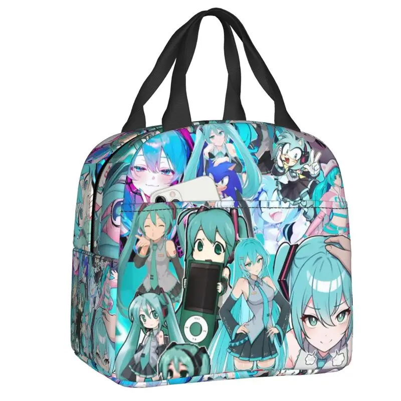 Anime Hatsune Miku Insulated Lunch Box for Women Reusable Thermal Cooler Lunch Bag Kids Picnic Food Container Tote Bags
Anime Hatsune Miku Insulated Lunch Box for Women Reusable Thermal Cooler Lunch Bag Kids Picnic Food Container Tote Bags