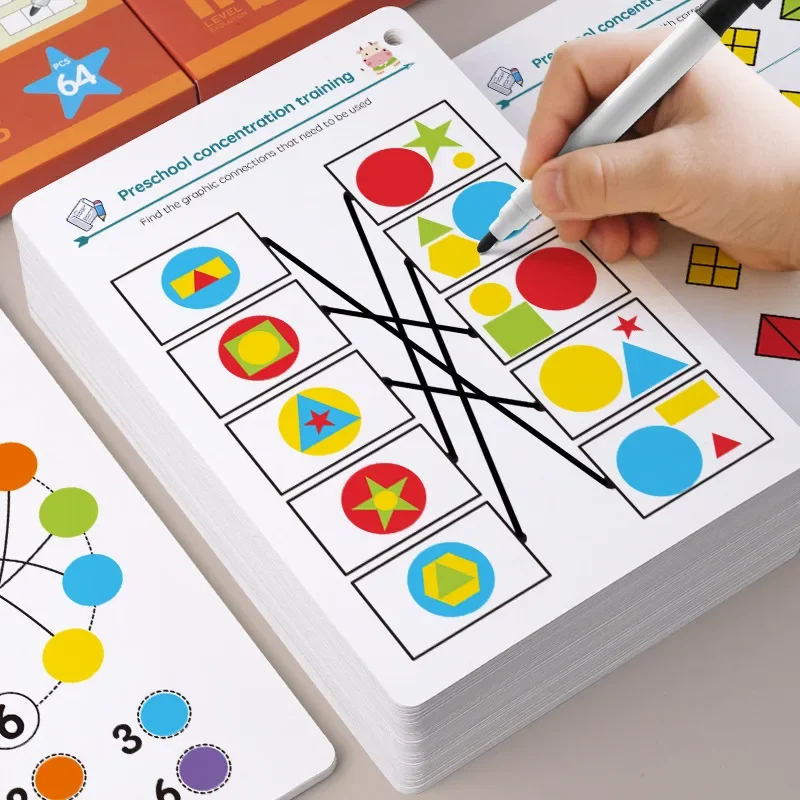Magical Tracing Workbook Control Training Book Reusable Kids Tracing Cards Children's Concentration Training Fun Games Ages 3-8
Magical Tracing Workbook Control Training Book Reusable Kids Tracing Cards Children's Concentration Training Fun Games Ages 3-8