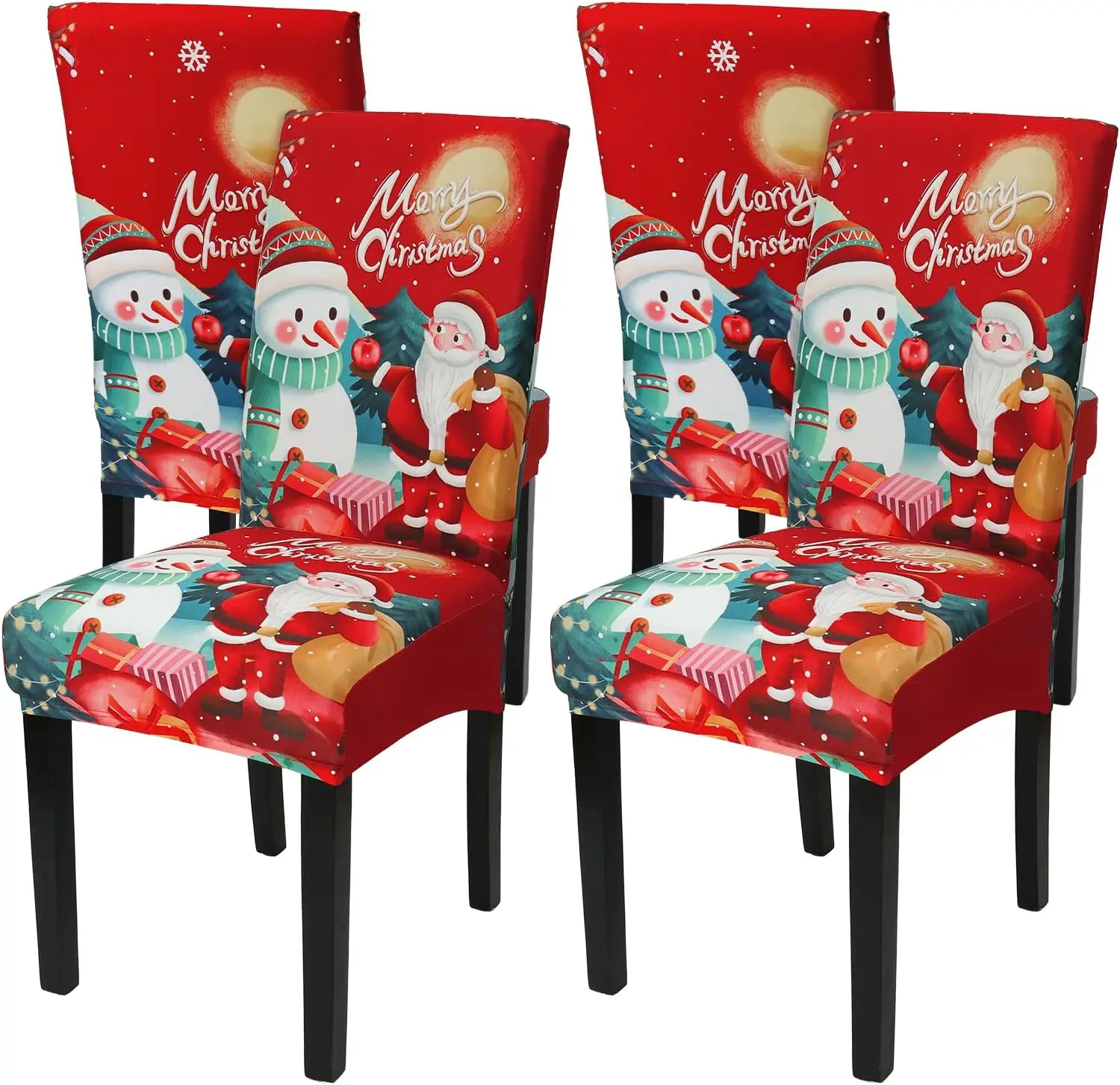 Christmas Chair Covers Set Of 4 Stretch Dining Room Chair Slipcover Protector Santa Snowman Kitchen Chair Seat Covers Washable
Christmas Chair Covers Set Of 4 Stretch Dining Room Chair Slipcover Protector Santa Snowman Kitchen Chair Seat Covers Washable