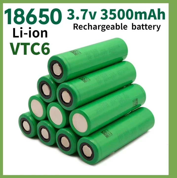 New Original 3.7V 18650 VTC6 3000Mah Rechargeable Lithium Battery US18650VTC6 30A Flashlight Toy Discharge
New Original 3.7V 18650 VTC6 3000Mah Rechargeable Lithium Battery US18650VTC6 30A Flashlight Toy Discharge