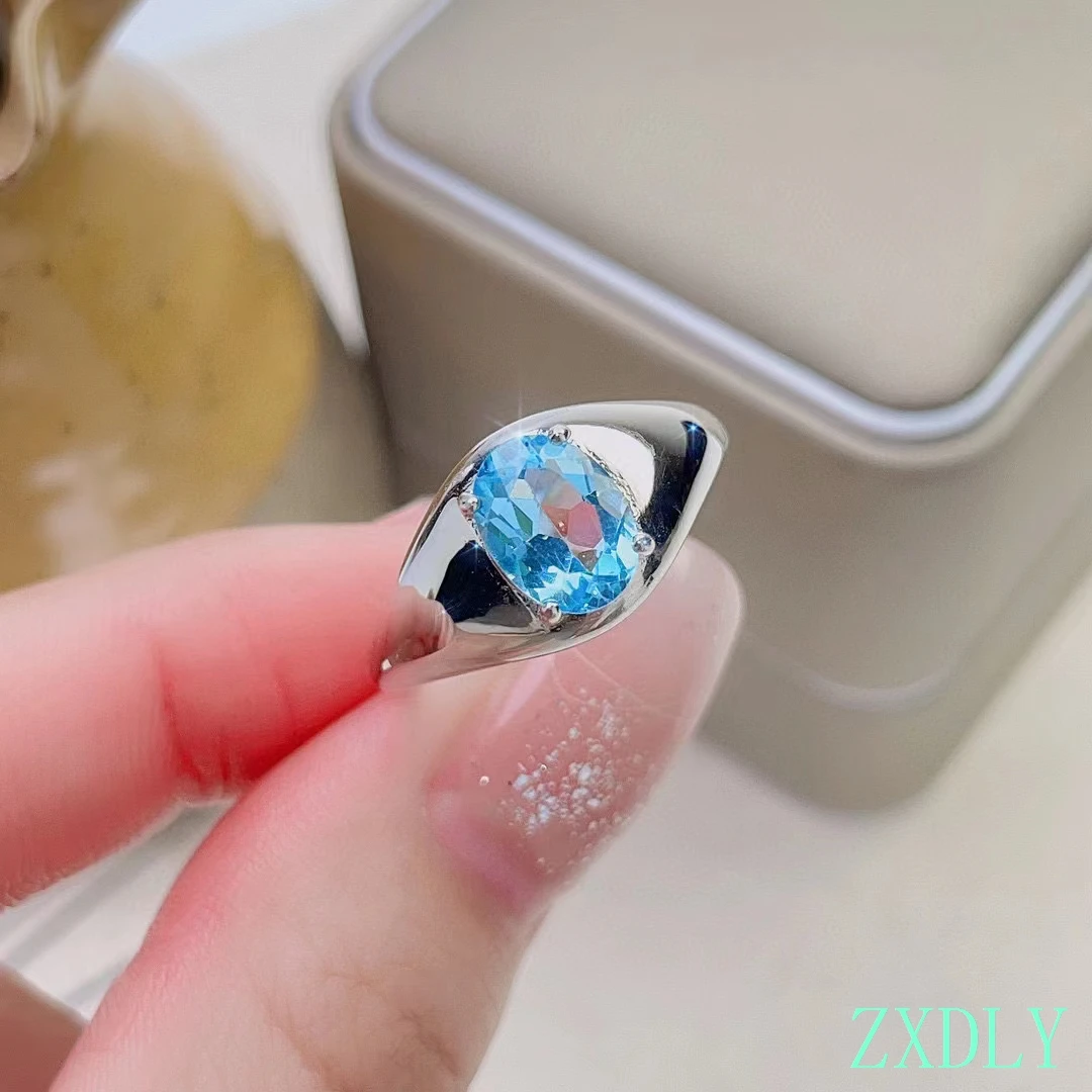 Natural Topaz ring, S925 silver natural blue Topaz lady ring with jewelry, simple ring in style Women Ring
Natural Topaz ring, S925 silver natural blue Topaz lady ring with jewelry, simple ring in style Women Ring