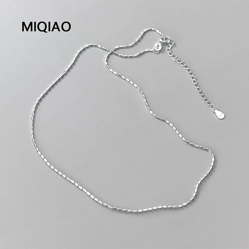Цепочка MIQIAO для женщин, ожерелье на шею, серебро 925 пробы, ювелирные изделия, регулируемая цепочка, ожерелье, новый подарок, изящный чокер
Цепочка MIQIAO для женщин, ожерелье на шею, серебро 925 пробы, ювелирные изделия, регулируемая цепочка, ожерелье, новый подарок, изящный чокер