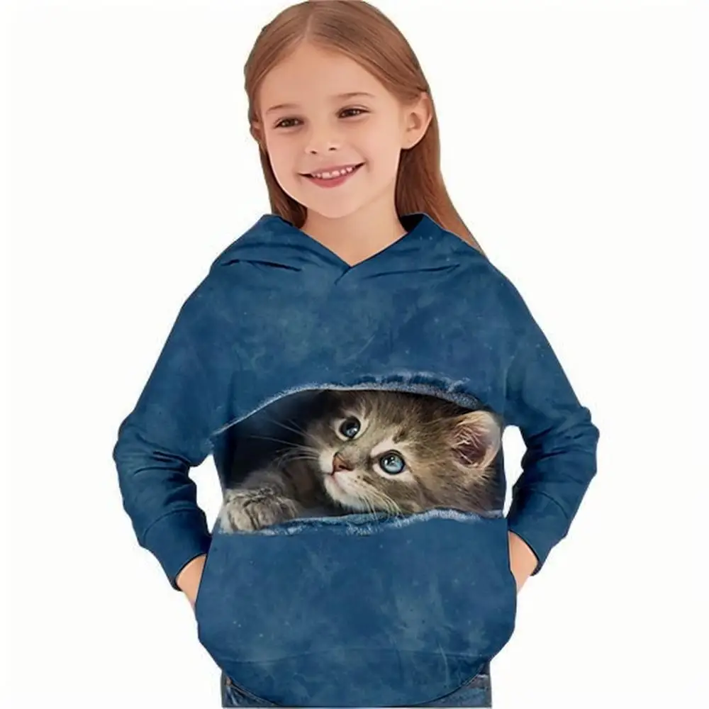 Детские толстовки с 3D принтом кота, весенние топы, одежда для маленьких мальчиков, свитера с капюшоном, повседневная модная одежда для девочек, толстовки
Детские толстовки с 3D принтом кота, весенние топы, одежда для маленьких мальчиков, свитера с капюшоном, повседневная модная одежда для девочек, толстовки