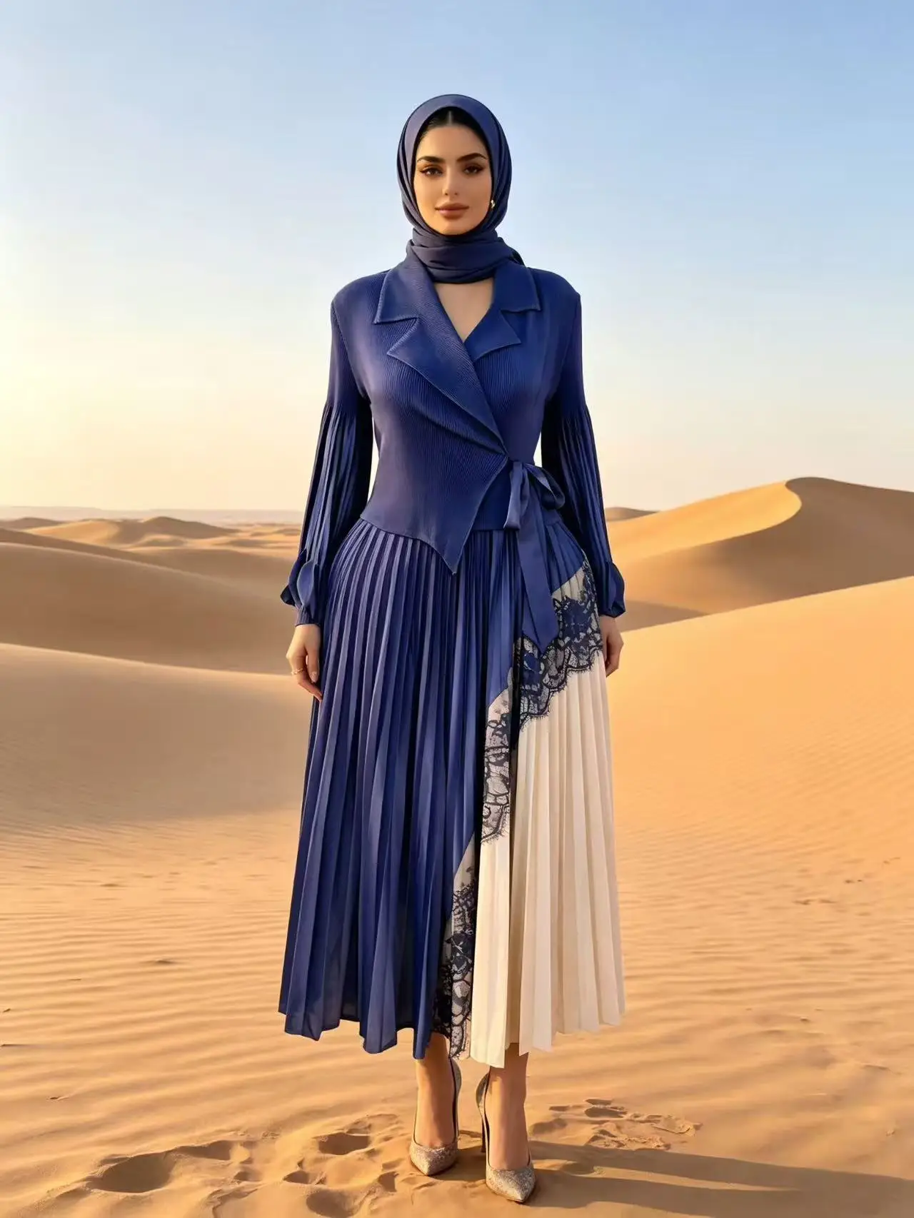 2026 Summer New Miyake Loose Dress Splicing Lace Long Sleeve Fashion Daily Casual Women's Long Dress
2026 Summer New Miyake Loose Dress Splicing Lace Long Sleeve Fashion Daily Casual Women's Long Dress