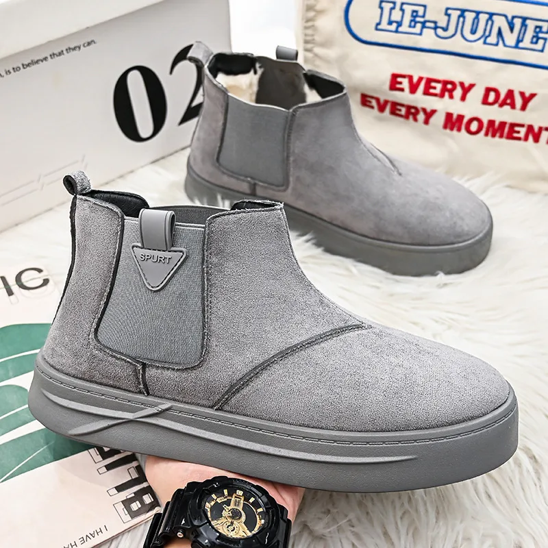 New Design Winter Men Boots Elastic Band Suede Snow Boots Man Casual Boots Thick Bottom Plush Thermal Boots For Men botas hombre
New Design Winter Men Boots Elastic Band Suede Snow Boots Man Casual Boots Thick Bottom Plush Thermal Boots For Men botas hombre