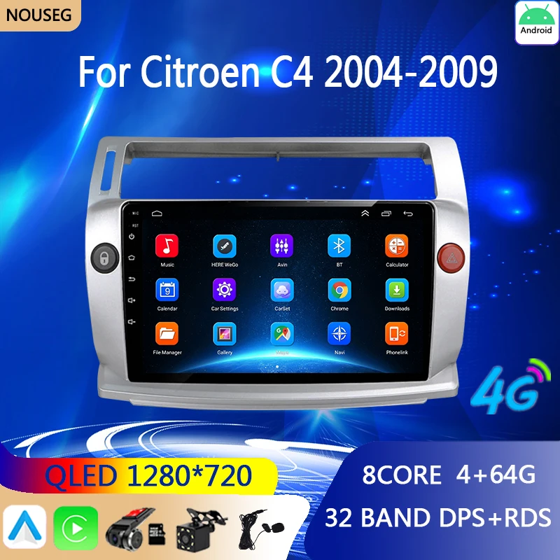 Android Auto Car Radio Carplay for Citroen C4 C-Triomphe C-Quatre 2004-2009 Multimedia Video Player Navigation GPS Carplay
Android Auto Car Radio Carplay for Citroen C4 C-Triomphe C-Quatre 2004-2009 Multimedia Video Player Navigation GPS Carplay